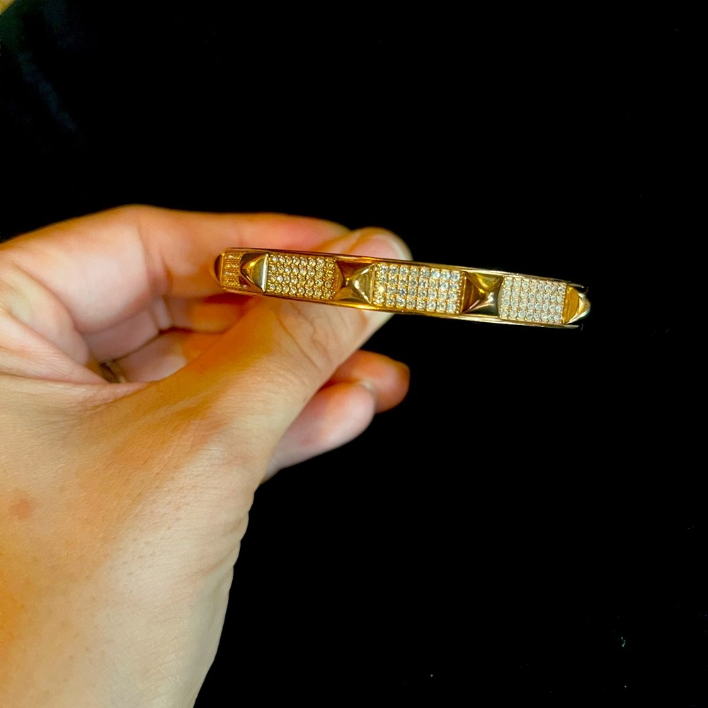 Rose gold Michael Kors bracelet, pave studs
